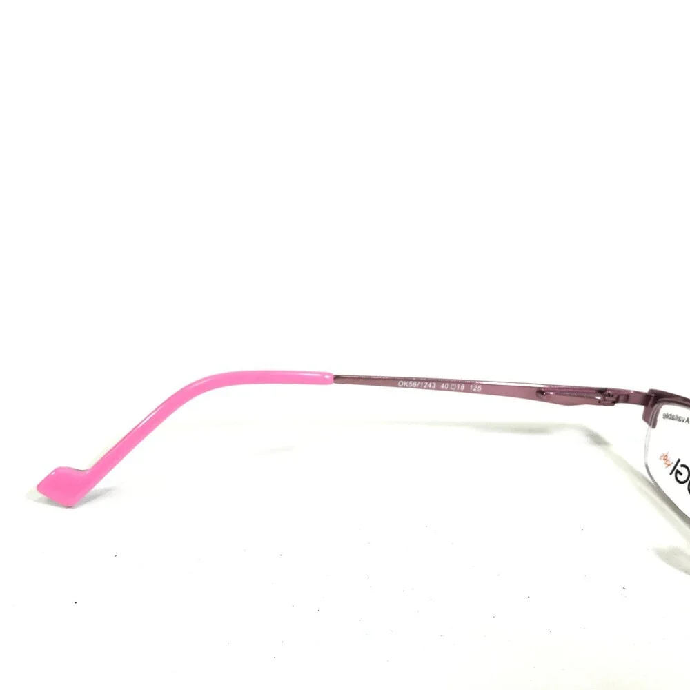OGI Eyeglasses Frames Kids OK56/1243 Purple Rectangular Half Rim 40-18-125